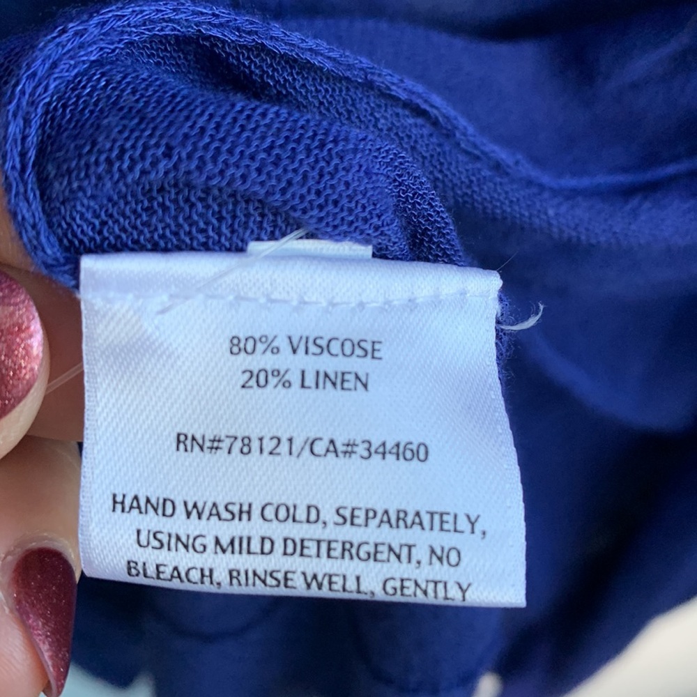 Eileen Fisher Royal Blue Women's Cardigan - Picture 4 of 6